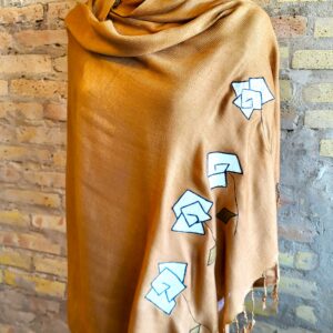 pañuelo pintado a mano, pañuelos originales, pashmina pintada a mano, pashmina personalizada, hand painted pashmina, hand painted handkerchief