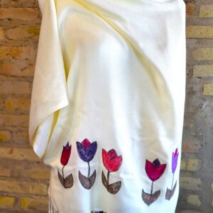 pañuelo pintado a mano, pañuelo personalizado, pashmina pintada a mano, hand painted pashmina, hand painted handkerchief