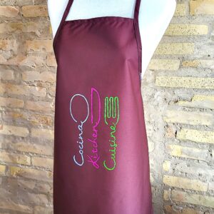 Delantal de cocina pintado a mano