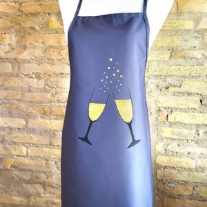 Delantal de cocina pintado a mano