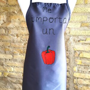Delantal de cocina pintado a mano