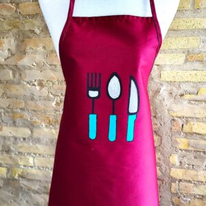 Delantal de cocina pintado a mano