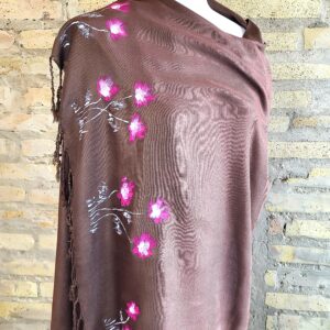 pañuelos pintados a mano, pañuelos personalizados, pashminas pintadas a mano, hand painted pashminas