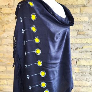 pañuelos pintados a mano, pashmina pintada, pañuelos personalizados, hand painted pashminas