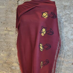 pashminas pintadas a mano, pashmina pintada, pañuelos pintados a mano, hand painted pashminas