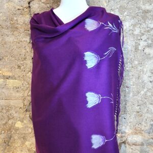 pashmina pintada a mano, pashminas originales, pañuelo pintado, pañuelos personalizados, hand painted handkerchieves