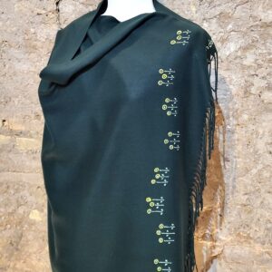 pashmina pintada a mano, pashminas originales, pañuelos pintados, hand painted pashmina