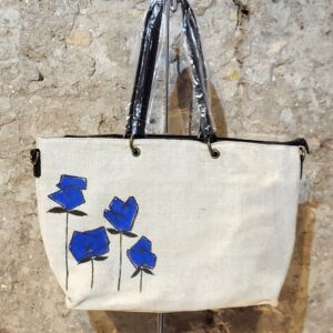bolso pintado a mano, bolsos originales, capazo pintado a mano, hand painted bag