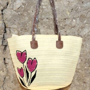 capazos pintados a mano, capazos de playa pintados, bolsos pintados a mano